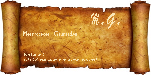 Mercse Gunda névjegykártya
